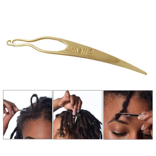 Easy way to interlock locs with a crochet needle 