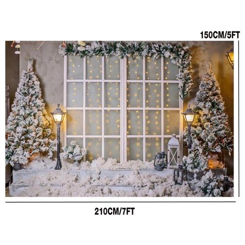 Generic Christmas Tree Snow Window Light Studio Backdrop Photography ...