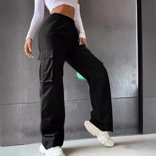 Generic Fashion Women Baggy Joggers Pants Casual Communte Female Chic Straight Cargo Pant Elastic High Waist Elegant Oversized Trousers Jumia Nigeria