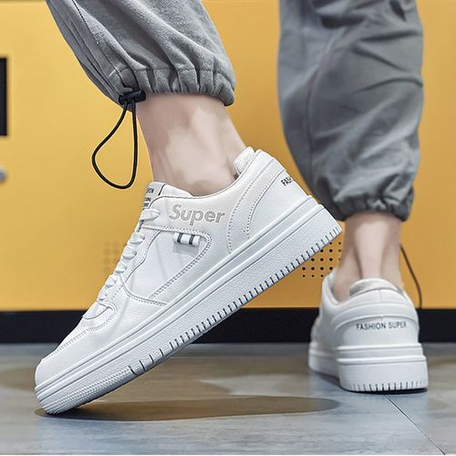 Fashion 2024 Men's Comfortable Fashion Sneakers Casual Board Shoes - White