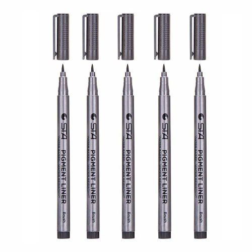 Generic Brush Pens Art Markers, Fine Liner Brush Tip Black Color