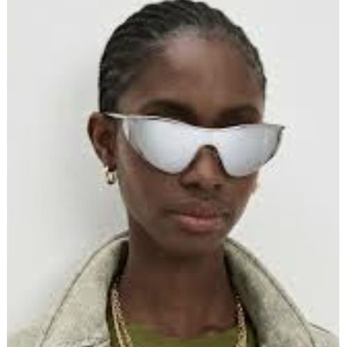 Sunshield UNISEX TINTED SILVER-FRAMED SUNGLASS PLUS FREE CASE AND WIPE