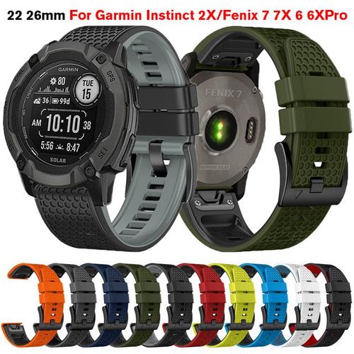 Bracelet en silicone Garmin QuickFit Fenix 5X Plus 26 mm