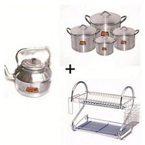 Generic Tower Pots,Kettle and Rack set