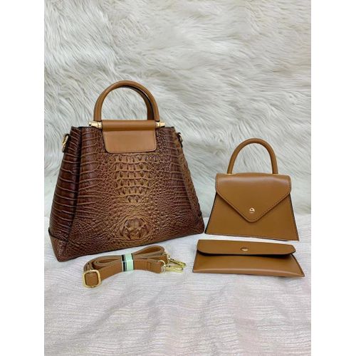product_image_name-Fashion-3 In 1 All Season's Leather Office Ladies Handbag-1