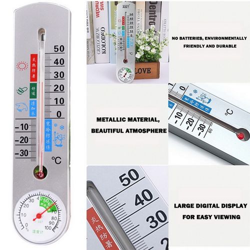 Generic Wall Hang Thermometer Indoor Outdoor Temperature Gauge Garden House  Garage Office Hung Logger Temperature Measure Tools 22cm