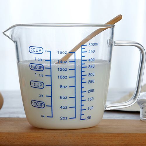 250/500ml Glass Measuring Cup Milk Jug Heat Resistant Glass Cup