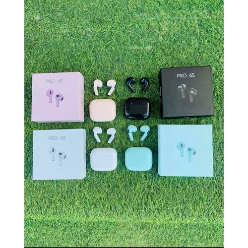 product_image_name-Generic-PRO 6s Fingerprint Earbuds - Noise Cancellations Earphone, Personalized Spatial Audio, Sweat and Water Resistant Earpodz - ( Black )-3