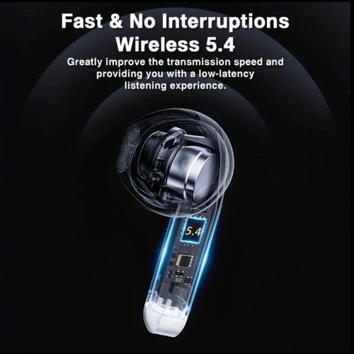 product_image_name-Generic-PRO 6s Fingerprint Earbuds - Noise Cancellations Earphone, Personalized Spatial Audio, Sweat and Water Resistant Earpodz - ( Black )-5