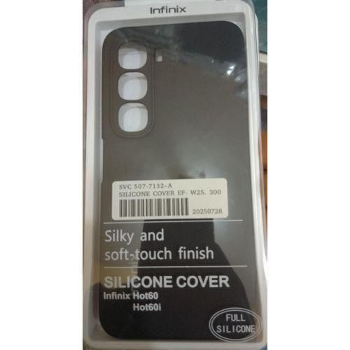 Generic Infinix Hot 60/Hot 60i protective black silicone pouch