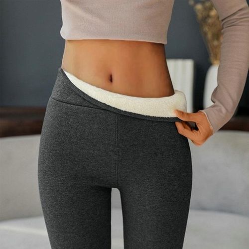 Translucent Warm Fleece Tights ​for Thicken Thermal Women Fleece Lined Slim  Stretchy Leggings Trousers Pant Type2 