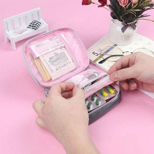 Generic Travel Medicine Storage Sack emerrgency Medical Case Household  Portable Mini Organizer Box Sorting Pouch Accessories