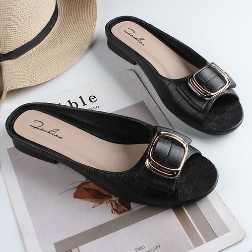 Fashion Soft Quality Office Women Open Toe Rubber Jelly Half Shoe Black Jumia Nigeria