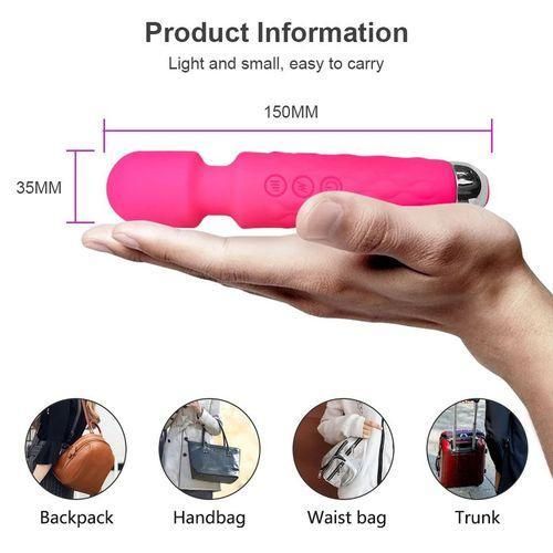 Generic 20 Speed Magnetic Wand Vibrator For Women--RED - image 2