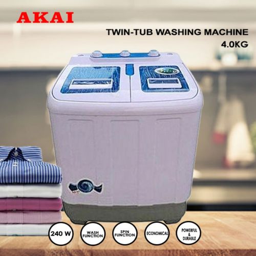 AKAI Washing Machine - Washing + Spinning + Draining-4.0kg
