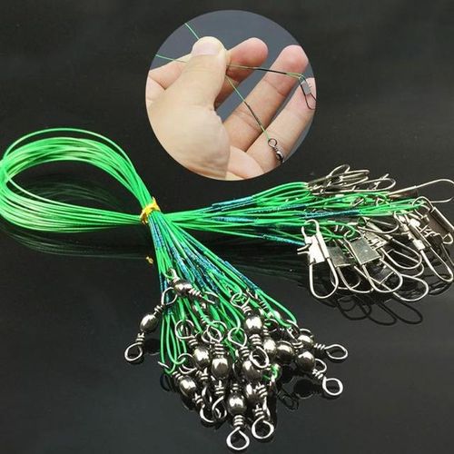 Generic 10pcs/lot Anti Bite Steel Fishing Leaders Wire Steel Wire Leader  Core Leash Fishing Line Fishing Accessory