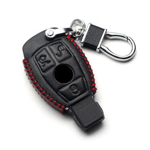 Generic Genuine Leather car key cover keychain case for Mercedes Benz CLS  CLA GL r SLK AMG a b c S Class remote holder accessories