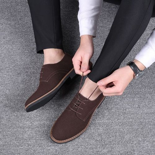 Fashion Formal Shoes For Men Suede Leather Shoes Business Wedding ...