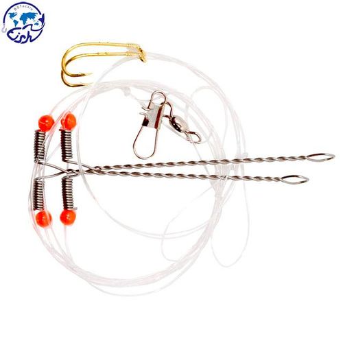 Generic 5pcs Porgy Rig Stainless Steel Wire Leader Rig Standard Bottom Fishing  Rigs Stainless Steel Anti Winding Fishing Balance