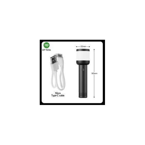 Dp Buy Handheld Portable Emergency Rechargeable LED Flashlight Torch with Camping Light  Lantern - image 6