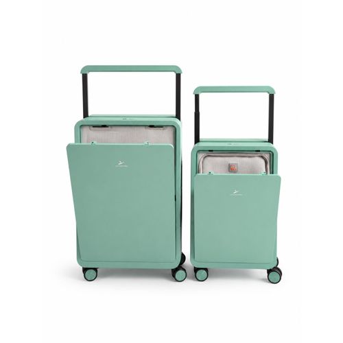 Leaves King GREEN Suitcase with Laptop Cabin- 2set