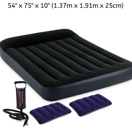 product_image_name-Intex-Inflatable 2-3 Person Classic Downy Airbed With Pump + Two Pillows Black-1