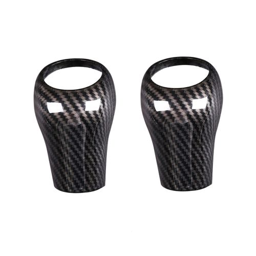 Generic 2Pcs Carbon Fiber Gear Shift Knob Cover Trim for Mercedes