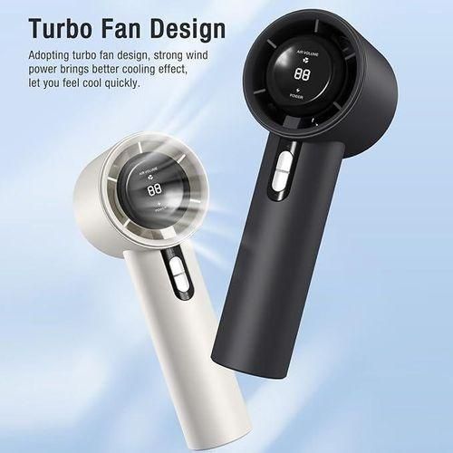 Generic Rechargeable Digital Display Turbo Handheld Fan 1pcs