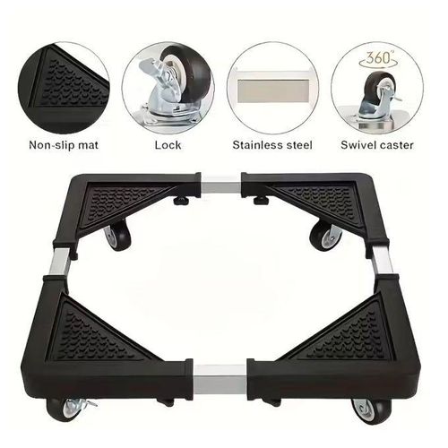 Generic Adjustable Washing Machine/ Fridge Base Stand with Wheels - image 3