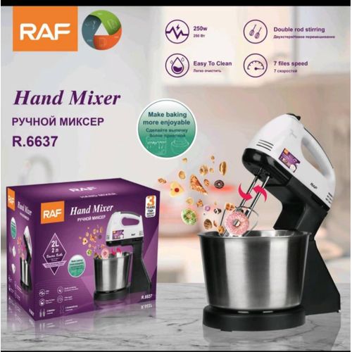 RAF 2L stand mixer with stainless bowl