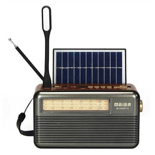 product_image_name-Generic-Meier M-520BT-S FM AM SW 3 Band With Solar Light Rechargable Digital Display FM Digital Radio Hand Crank Dynamo Portable-1