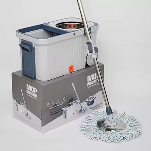 Generic 360° Spin Mop Bucket Set – Self-Wringing Microfiber Mop with Stainless Steel Handle & Spin Dryer - image 2