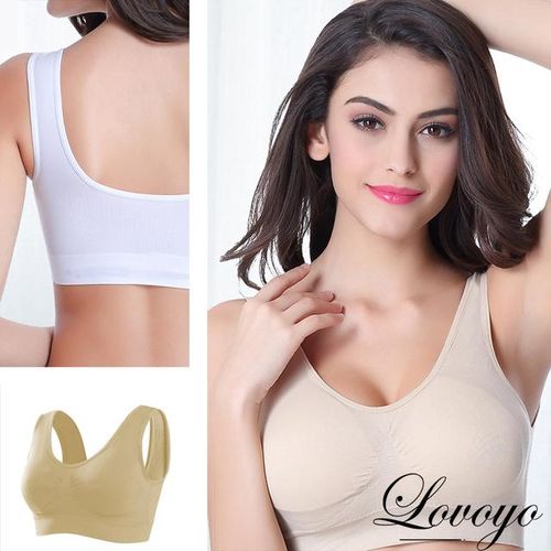 Generic Summer Ultra-Thin Ice Silk Seamless Bra Without Steel Ring  Anti-Sagging Large Size Beautiful Back Breathable Sleep Sports Bra