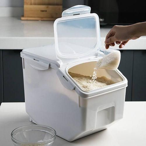 product_image_name-Generic-Dry Food Rice Container Dispenser Airtight Plastic Storage 25kg-1