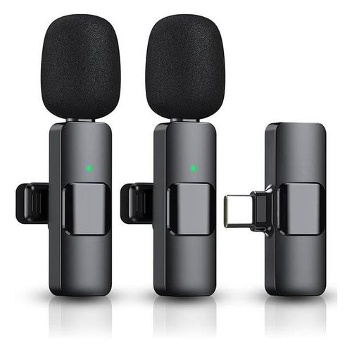 Generic Wireless Lavalier Microphone for Android USB-C Microphone with Noise Reduction for Live Streaming Interviews Lapel Mic Plug and Play
