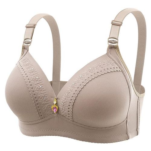 Plus Size Bras For Women Soft Cotton Cup Front Zipper Middle Aged And  Elderly Underwear Ladies No Steel Ring Vest Lace Underwear - AliExpress