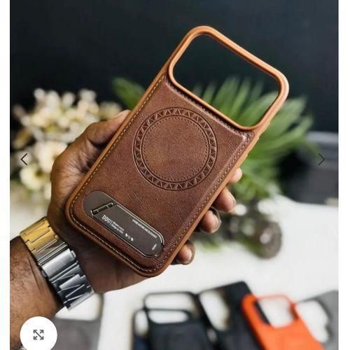 Generic iPhone 17 Pro Quality PU Magsafe Leather Case with Built-in Kickstand - image 3