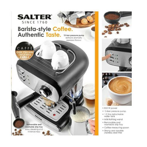 Salter CAFFÈ Barista Pro Espresso, Cappuccino, Latte, Coffee Maker - image 3