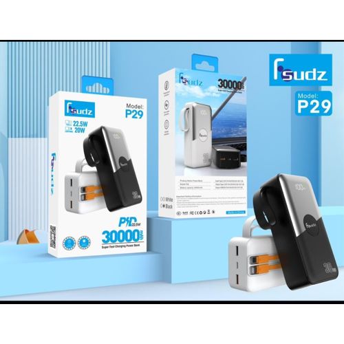 Fsudz 30000mAh 22.5W Fast Charging Power Bank