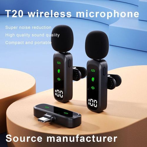 product_image_name-Generic-Advanced Sound Quality T20 Wireless Lavalier Microphone with Noise-Cancelling Reverb for TikTok Video Recording Type C Connector-1