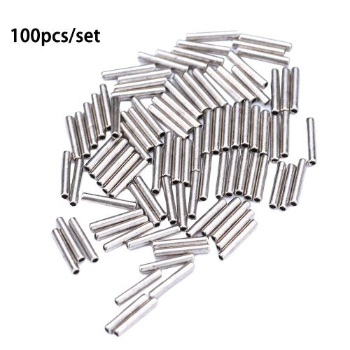 Generic 100pcs/lot Round Copper Fishing Tube Fishing Wire Crimp