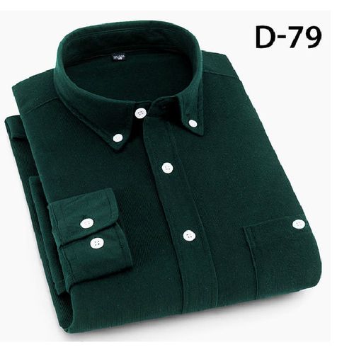 Fashion Cotton Corduroy Shirt Long Sleeve Winter Regular Fit Mens Casual  Shirt Warm S~6xl Solid Men's Shirts With Pokets Autumn Quality G701 4XL