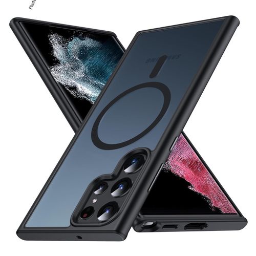 Samsung GALAXY S22 ULTRA FINEST STYLIST MAGSAFE PROTECTIVE BACK CASE-Black