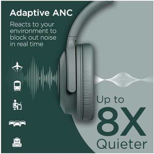 Hypergear Stealth2 ANC Wireless Noise Cancelling Over-the-Ear Headphones Green - image 2