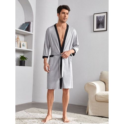 Fashion Men And Women Comfortable Sleep Wear Pyjamas Robe-- Ash