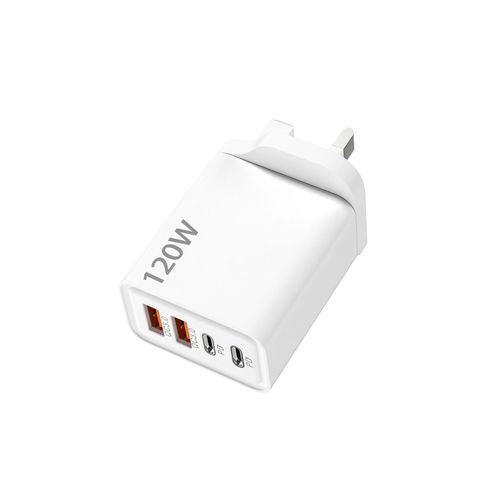 product_image_name-Generic-120W Fast Charging 4 in 1 Charger Multi-Port USB Type-C Charger White-1