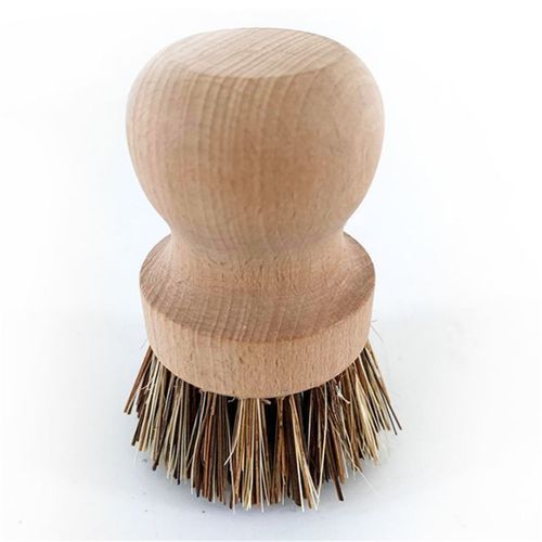 Eco-Friendly Cleaning Brush Nature Hemp Bristles Kitchen Round