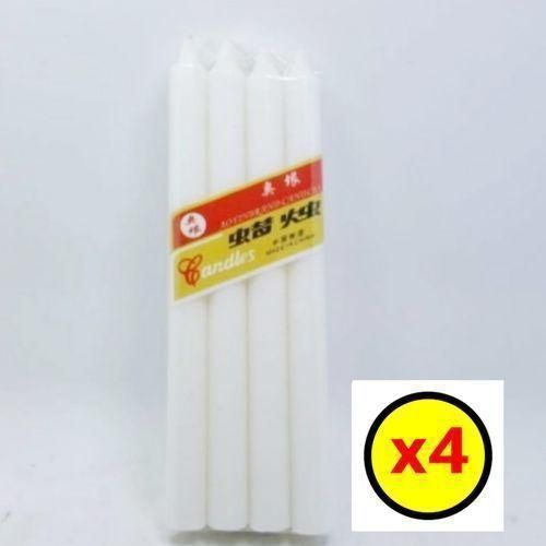 Generic 4 Packs Multi Purpose White Household Candles