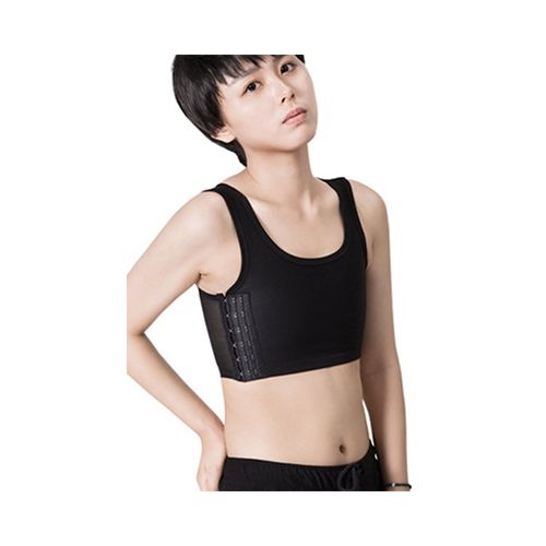 Fashion Women's Les Tomboy Slim Fit Short Vest Chest Binder Tops Plus Size  Tomboy Bra Intimates Breathable Buckle Breast Binder