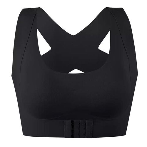 Chest Brace Vest +Corset Belt Posture Corrector Lift Up Bra Women Sports  Vest Bras Underwear Back Corset Bra,Black-2X